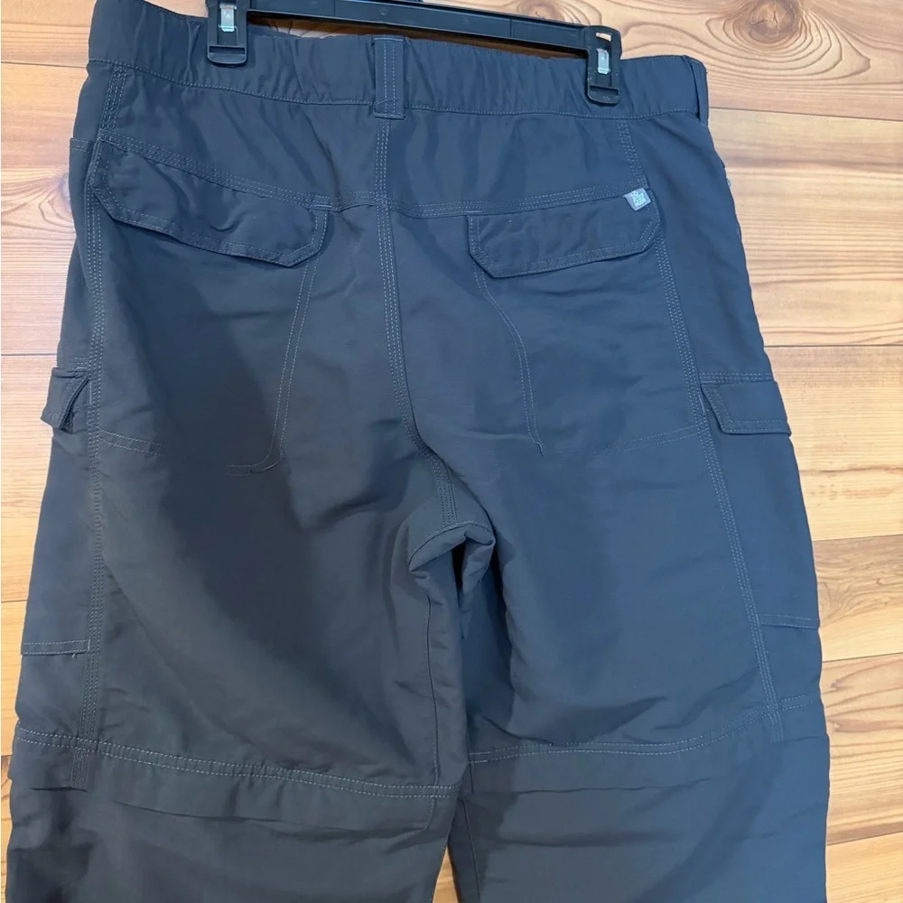 The North Face Paramount Trail Belted Convertible zip off pants gray cargo Large
